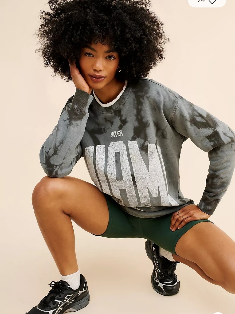 NWT Inter Miami CF MLS Sweatshirt Tie Dye Double Collar The Wild Collective S